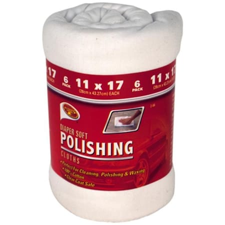 Clean Rite Clean Rite 2-66 11 x 17 in. Soft Polishing Diaper Cloth 157597